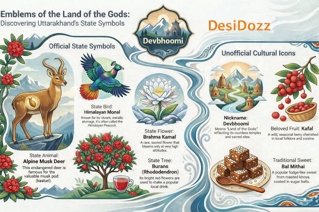 Uttarakhand State Symbols List: Animal, Bird, Flower & Tree